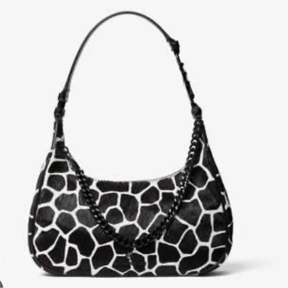 MICHAEL KORS Piper Small Animal Print Calf Hair Shoulder Bag Purse BRAND NEW - Picture 2 of 16